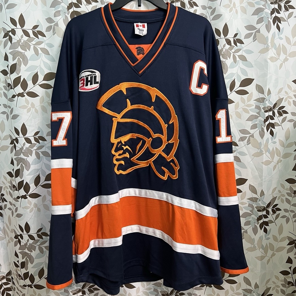 Northeastern Generals NA3HL Game Worn Flight Strap Hockey Jersey Troy